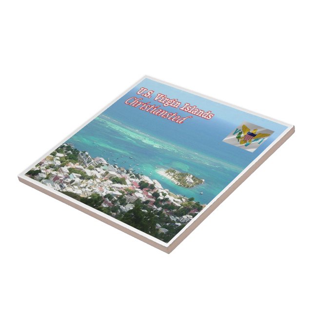 zVI014 VIRGIN-ÖARNA, Christiansted Kakelplatta (Sidan)