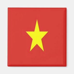 zVN001 VIETNAMESE FLAGGA, Vietnam, Asien, Frankrik Magnet