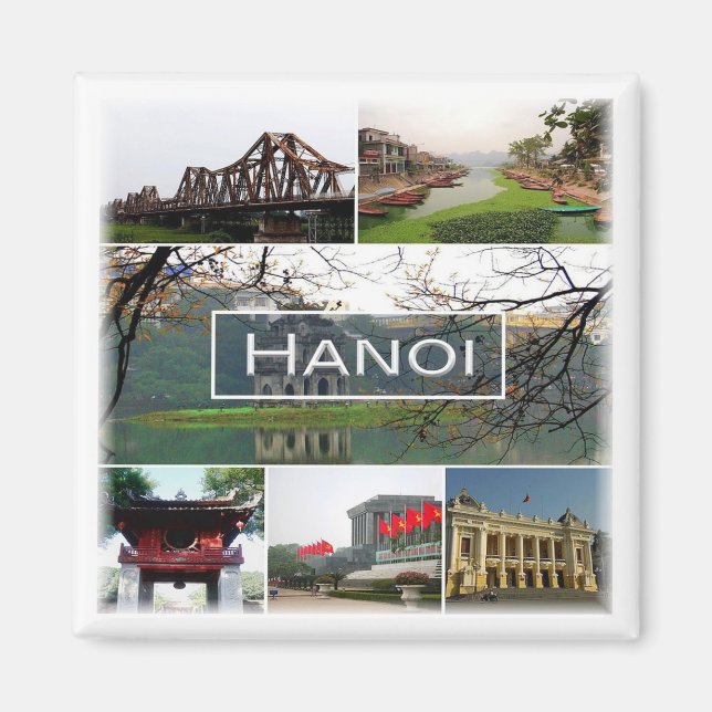 zVN003 HANOI, Vietnam, Mosaic, Asien, Fridge Magnet (Framsidan)