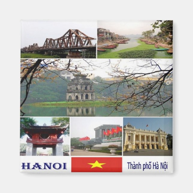 zVN009 HANOI, Mosaic, Vietnam, Asien, Fridge Magnet (Framsidan)