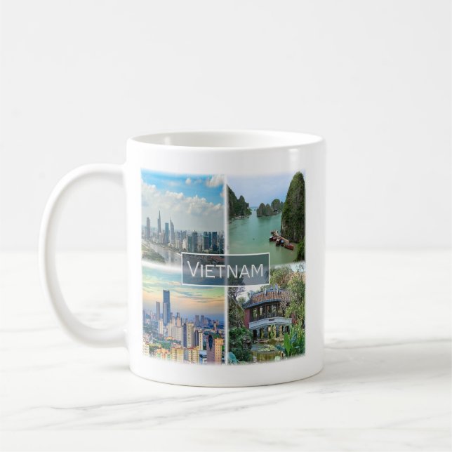 zVN012 VIETNAM, Mosaic, Asien Kaffemugg (Vänster)