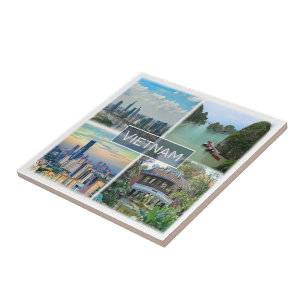 zVN012 VIETNAM, Mosaic, Asien Kakelplatta