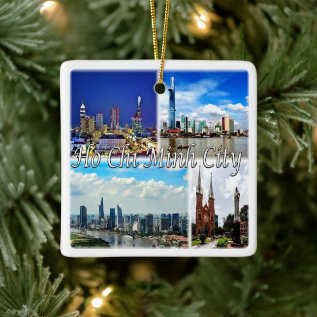 zVN013 HO CHI MINH City SAIGON, Mosaic Julgransprydnad Keramik (Träd)