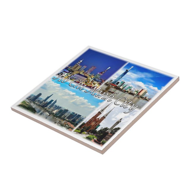 zVN013 HO CHI MINH City SAIGON, Mosaic Kakelplatta (Sidan)