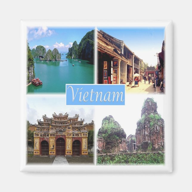 zVN014 VIETNAM, Mosaic, Asien, Fridge Magnet (Framsidan)