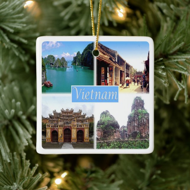 zVN014 VIETNAM, Mosaic, Asien Julgransprydnad Keramik (Träd)