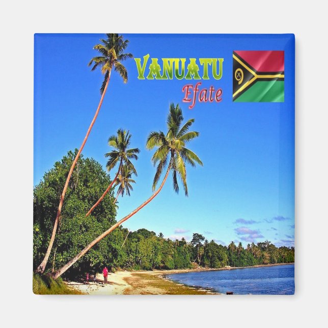 zVU007 EFATE,ERAKOR Beach, Vanuatu, Oceania,Fridge Magnet (Framsidan)