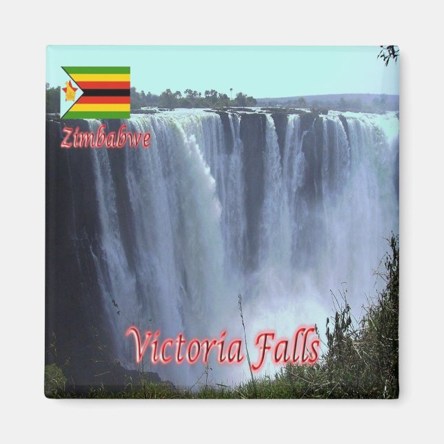 ZW003 VICTORIA FALLS, Zimbabwe, Afrika, Fridge Magnet (Framsidan)