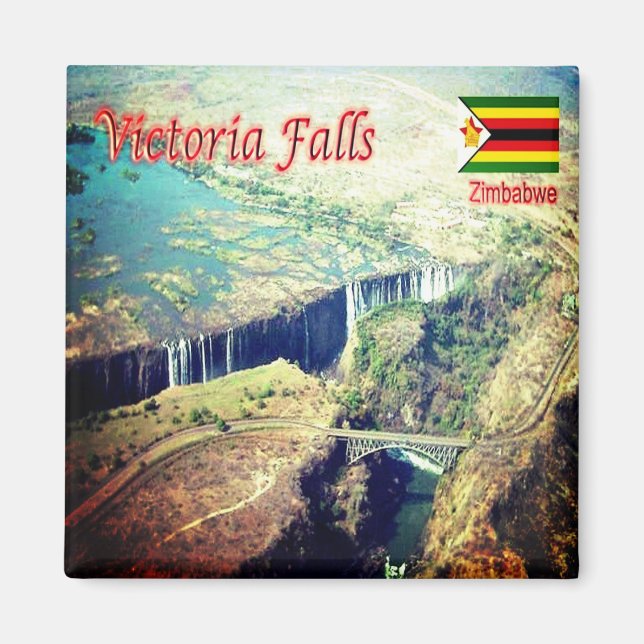 ZW004 VICTORIA FALLS, Zimbabwe, Afrika, Fridge Magnet (Framsidan)
