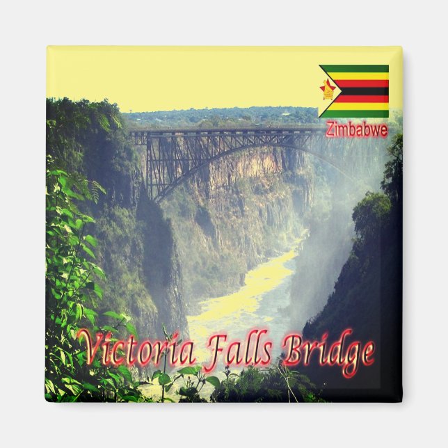 ZW006 VICTORIA FALLS, Zimbabwe, Afrika, Fridge Magnet (Framsidan)