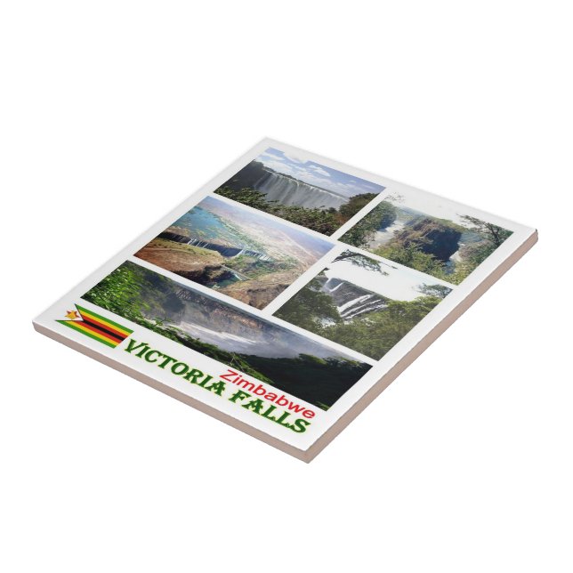 ZW008 VICTORIA FALLS, Mosaic, Zimbabwe Kakelplatta (Sidan)