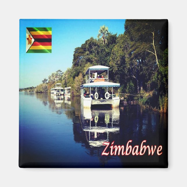 ZW012 VICTORIA FALLS, Zimbabwe, Afrika, Fridge Magnet (Framsidan)