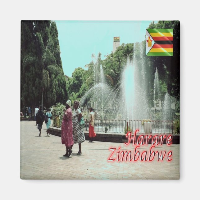 ZW014 HARARE, Zimbabwe, Afrika, Fridge Magnet (Framsidan)