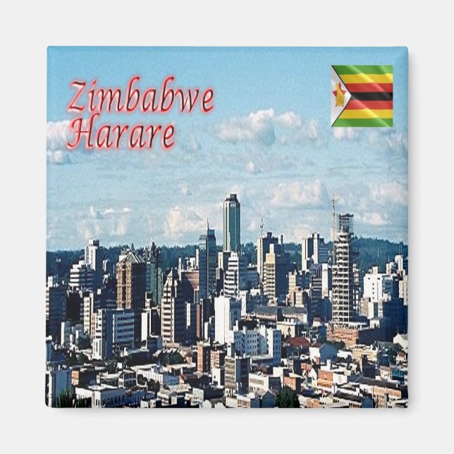 ZW017 HARARE, Panorama, Zimbabwe, Afrika, Fridge Magnet (Framsidan)