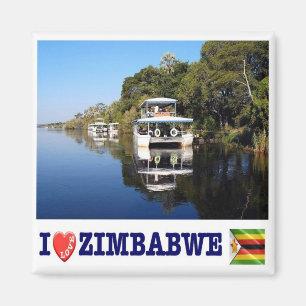 ZW020 ZIMBABWE I Kärlek, Afrika, Fridge Magnet