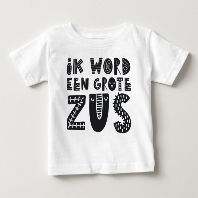 Zwanger: Ik word een grote zus T Shirt (Framsida)