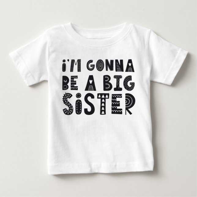 Zwanger: I'm gonna be a big sister T Shirt (Framsida)