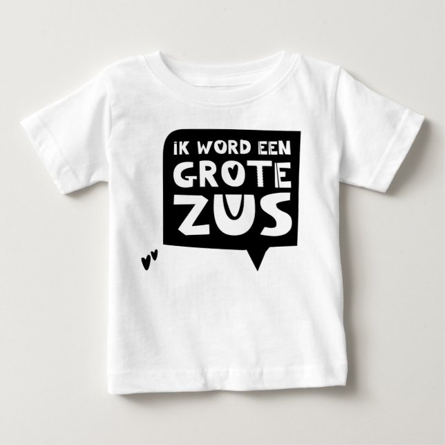 Zwangerschapsaankondiging: Ik word een grote zus T Shirt (Framsida)