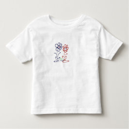 Zwei Blumen mit Herz T Shirt
