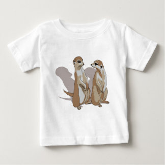 zwei Erdmännchen mit Schatten Tee