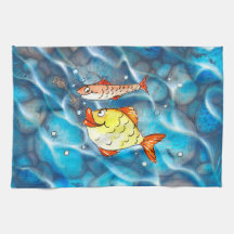 Zwei fröhliche Fische