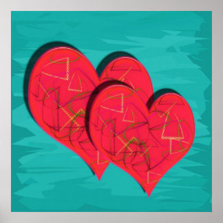 Zwei Herzen Poster