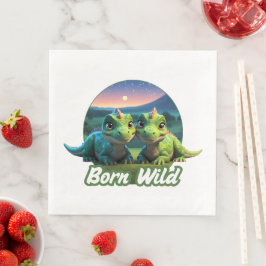 Zwei kleine Dinos - Born Wild  Pappersservett
