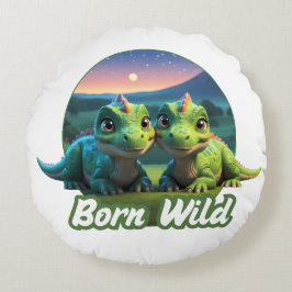 Zwei kleine Dinos - Born Wild  Rund Kudde