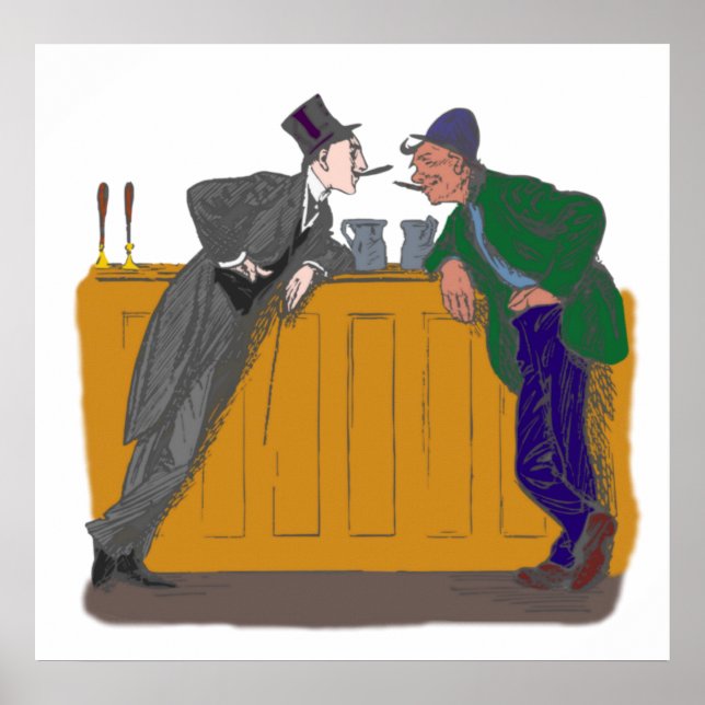 zwei Zigarrenraucher two cigar smokers Poster (Framsidan)