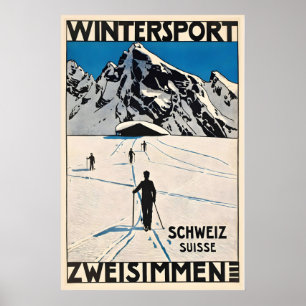 Zweisimmen Bernese Oberland Gstaad Schweiz Poster