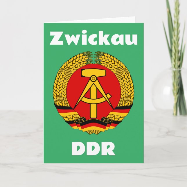 Zwickau, Deutsche Demokratische Republik, DDR, GDR Kort (Framsida)