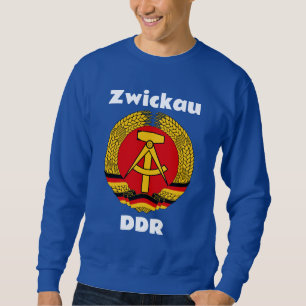 Zwickau, Tyskland - Retro Öster German (DDR, GDR) Lång Ärmad Tröja