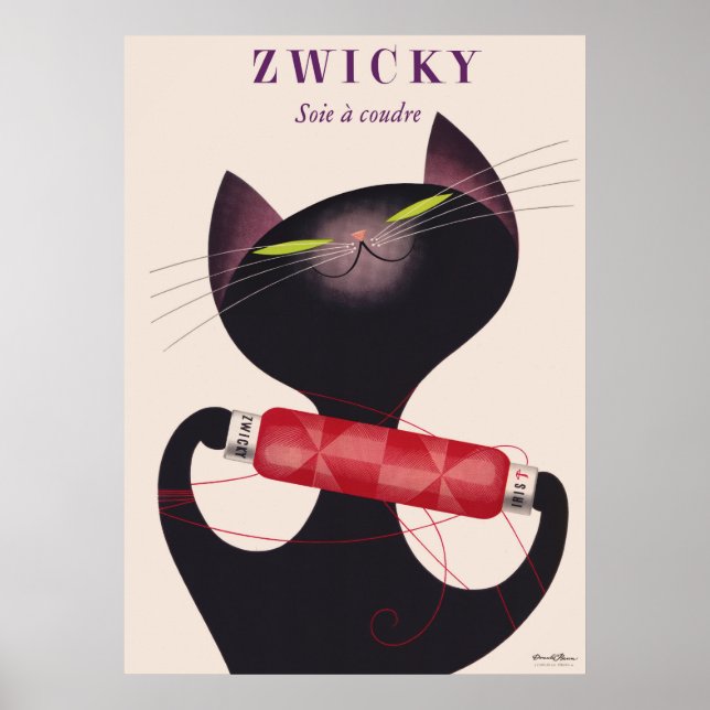 Zwicky Cat Poster av Donald Brun (Framsidan)