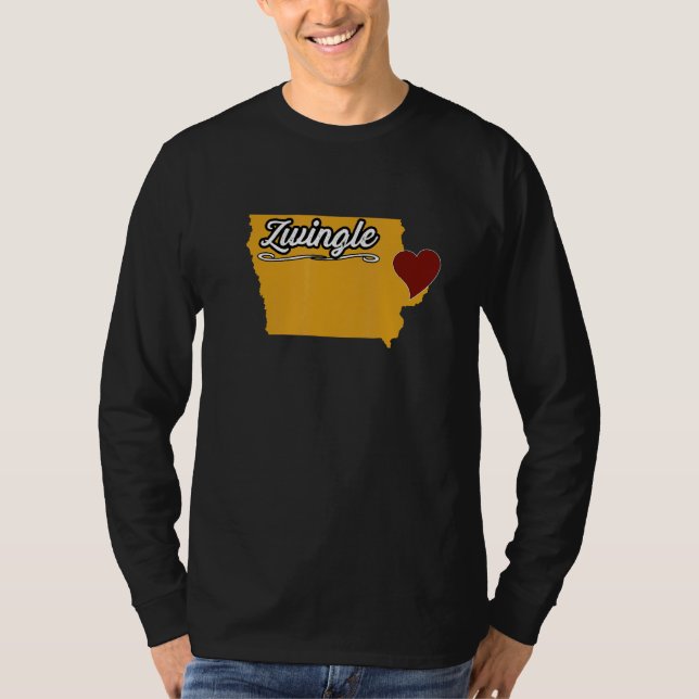 ZWINGLE IOWA IA USA  Cute Souvenir Merch  US City  T Shirt (Framsida)