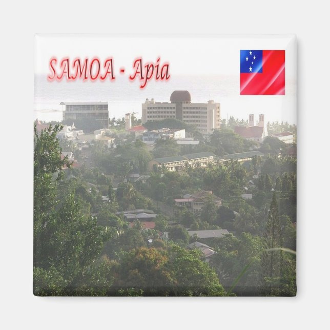zWS008 UPOLO ISLAND, Apia, Samoa, Oceanien, Fridge Magnet (Framsidan)