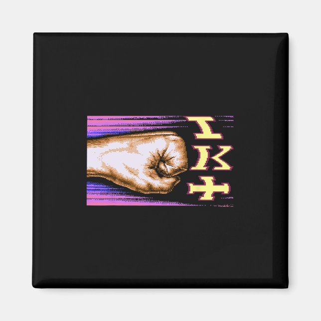 Zx Spectrum C64 Karate 8-bit Retro  Magnet (Framsidan)