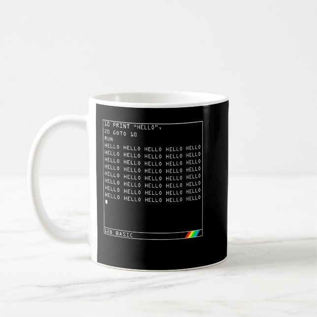 ZX Spektrum-geokod Essential T Shirt Kaffemugg (Vänster)