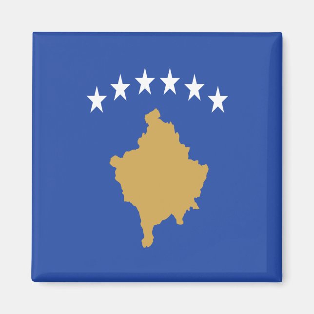 zXK001 KOSOVAR FLAGGA KOSOVO, Europa, Fridge Magne Magnet (Framsidan)