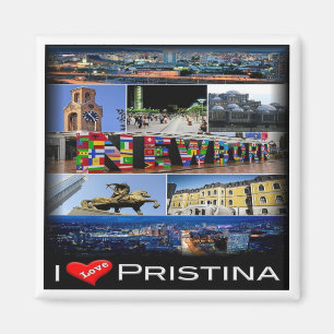 zXK004 PRISTINA "I Kärlek, Kosovo, Europa, Fridge Magnet