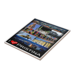 zXK004 PRISTINA "I Kärlek, Kosovo, Europa, Kakelplatta