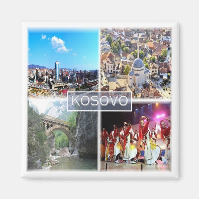 zXK005 KOSOVO, Europa, Fridge Magnet (Framsidan)