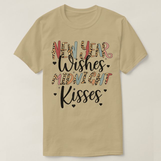 ZXkJ New Year Önskemål Midnight Kisses Family Matc T Shirt (Design framsida)