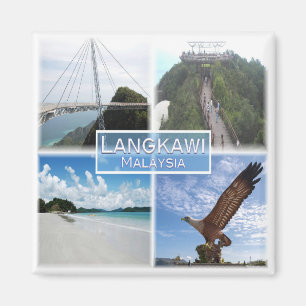 ZY015 Kedah-stranden, LANGKAWI, Malaysia, Fridge M Magnet