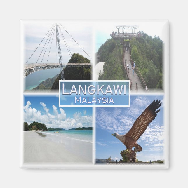 ZY015 Kedah-stranden, LANGKAWI, Malaysia, Fridge M Magnet (Framsidan)