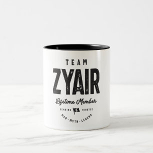 Zyair-livstidsmedlem Personlig Namn Zyair Två-Tonad Mugg