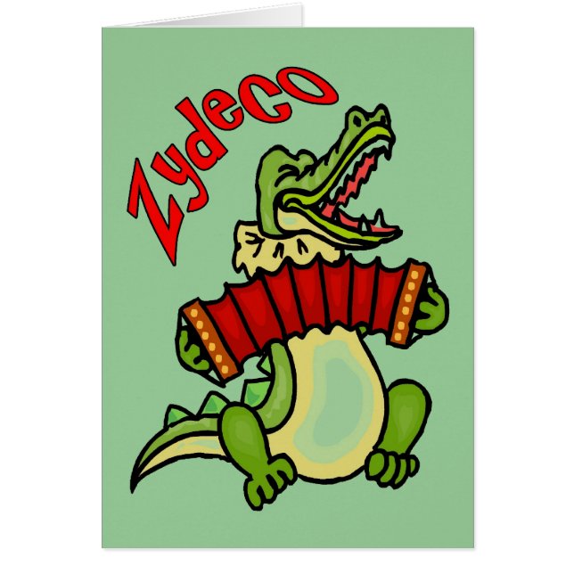 Zydeco Gator Hälsningskort (Framsidan)