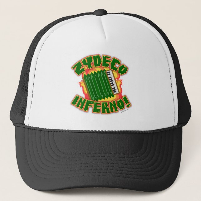 Zydeco Inferno Epic Music Genre Tecknad Stil Truckerkeps (Framsida)