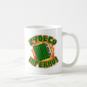 Zydeco Inferno Roligt Music Genre Tecknad Design Kaffemugg
