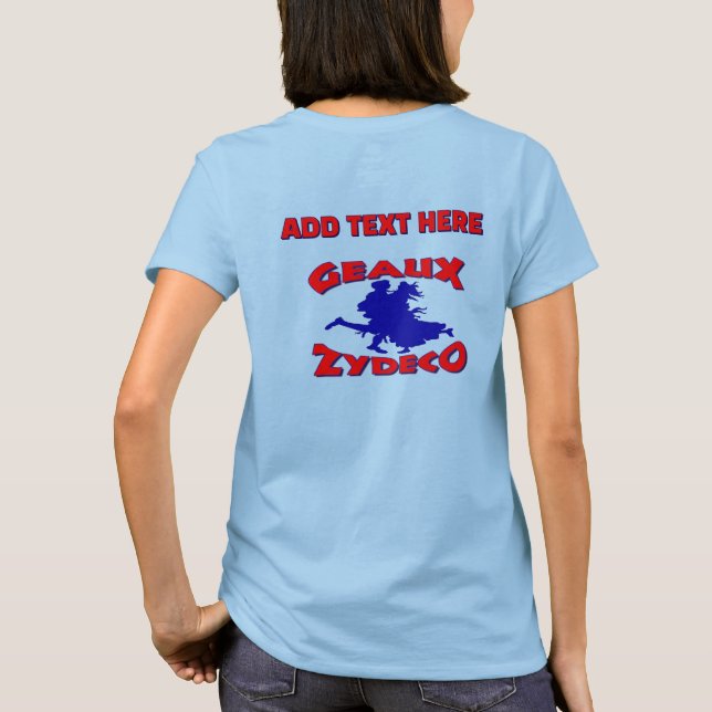 Zydeco, kajun-musik, T-Shirt (Baksida)