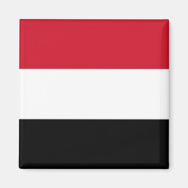 zYE001 YEMENI, Flagga, Jemen, Fridge Magnet (Framsidan)